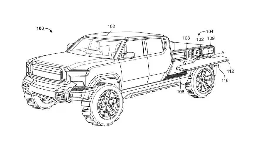 Rivian R1T 2024 patente de espacio