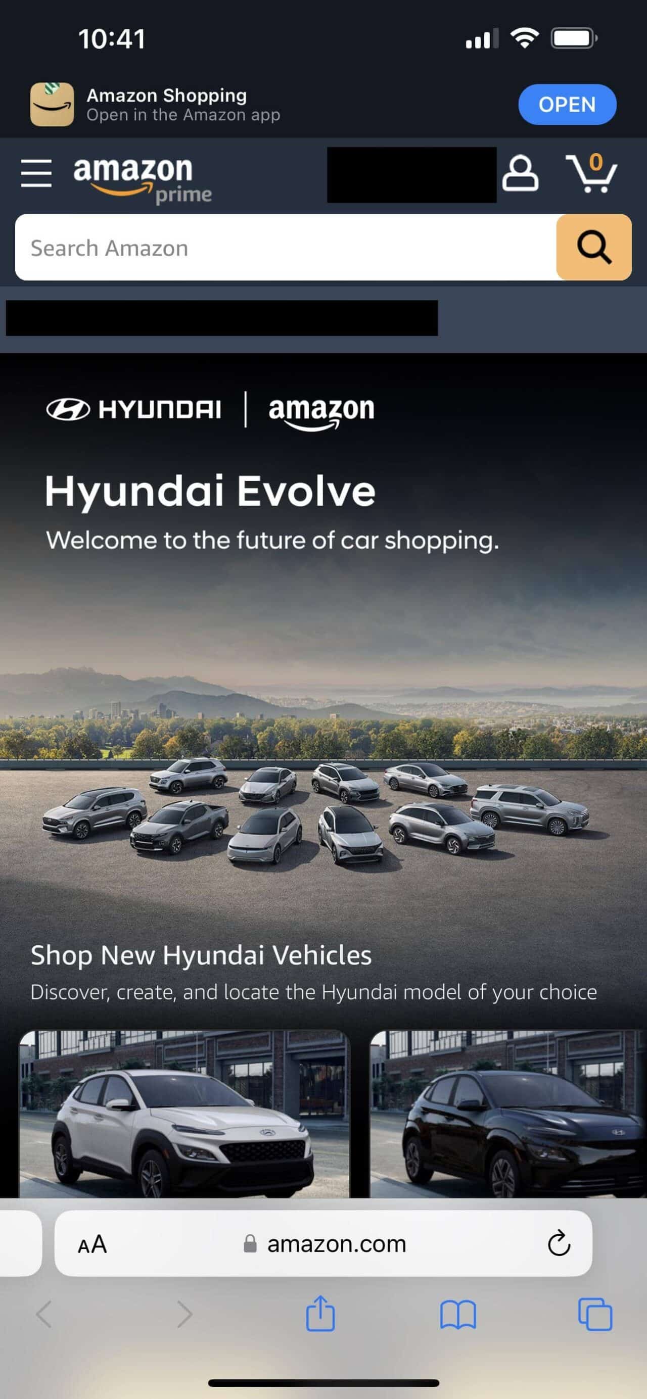 Hyundai vende en Amaozn
