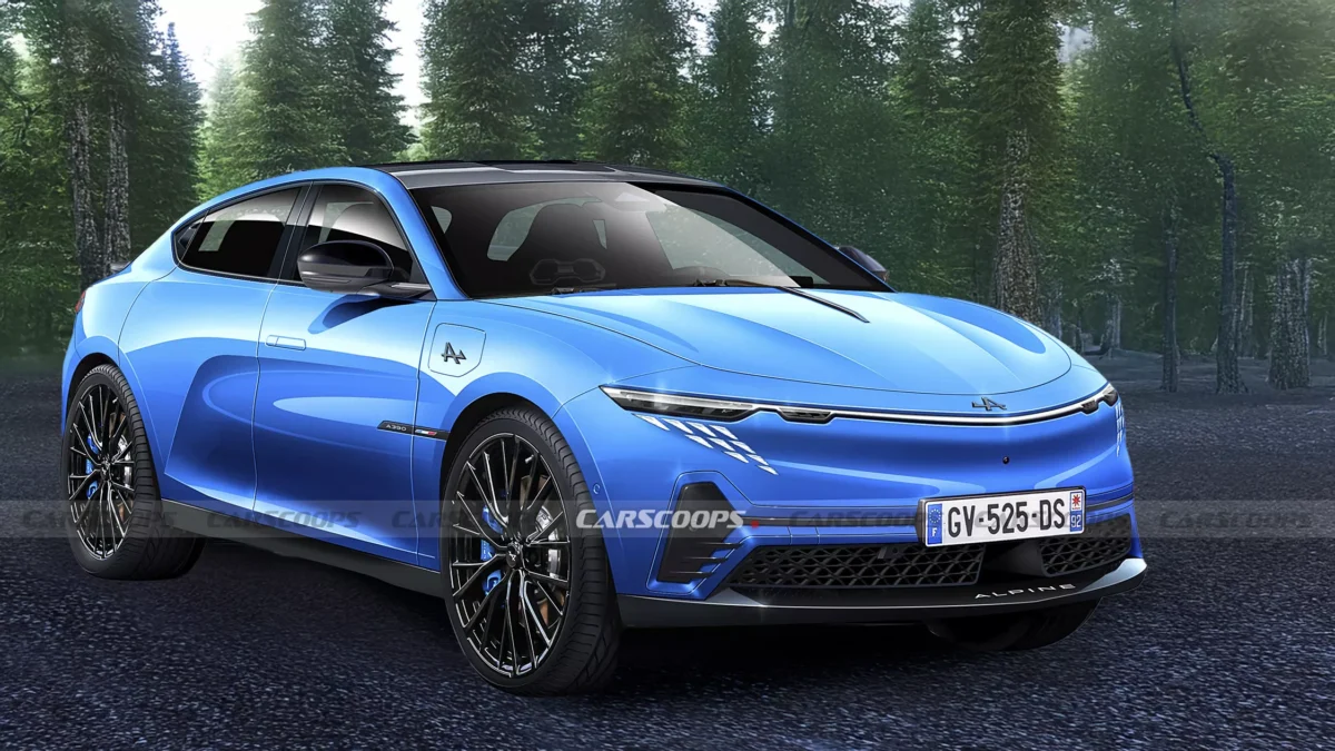 Alpine A390 render azul