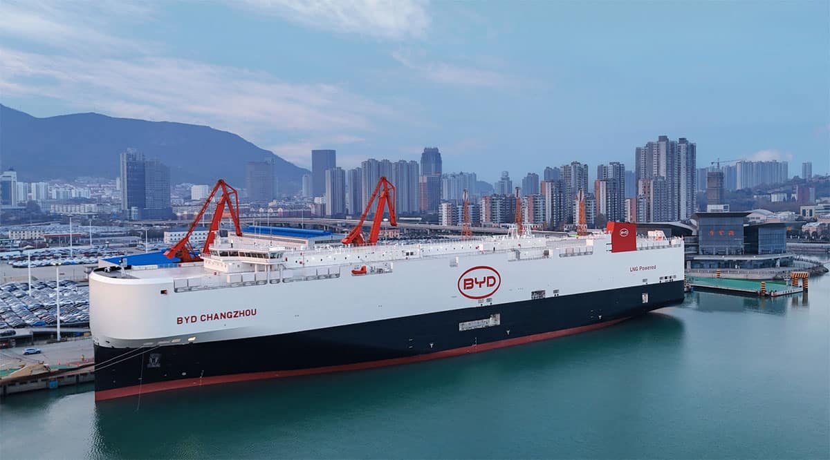 BYD lanza su segundo barco Ro-Ro